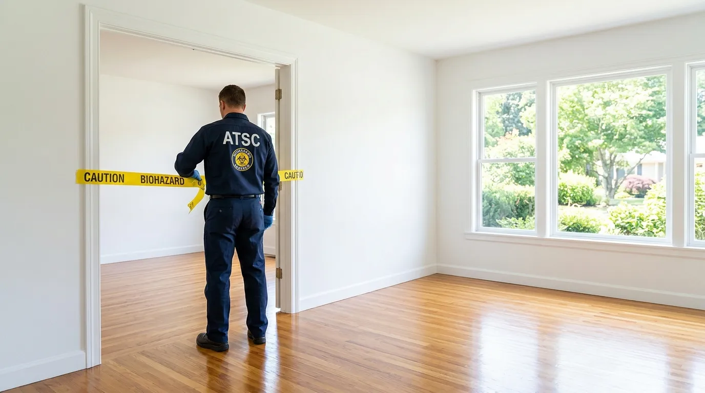 Certified biohazard cleanup crew performing Crime Scene Cleanup in Batavia